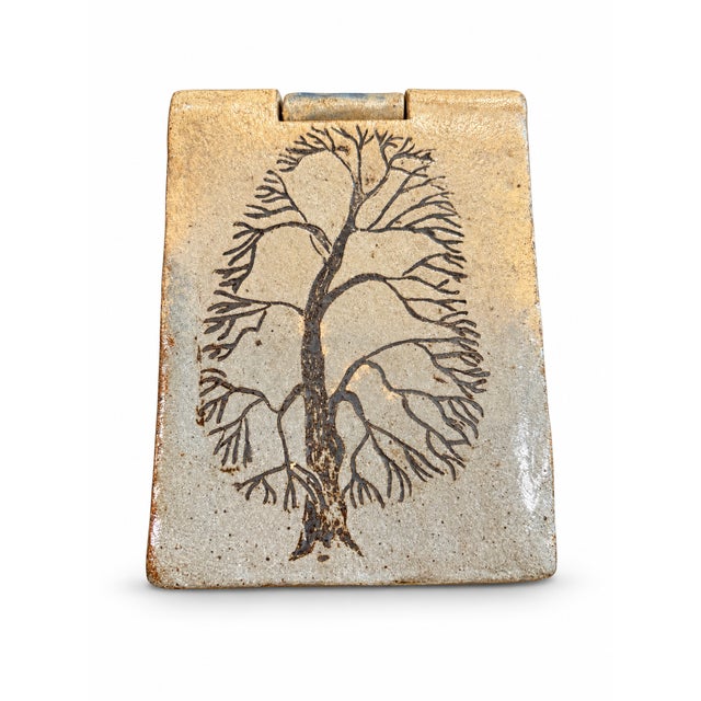 One-of-a-Kind Studio Pottery Lidded Box With Tree Motifs, Possibly 1970s For Sale In San Diego - Image 6 of 9