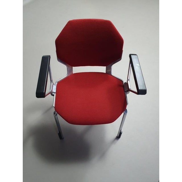 Hexagonal Metal Desk Armchairs by Froscher for Sitform, 1970s, Set of 4 For Sale - Image 18 of 18