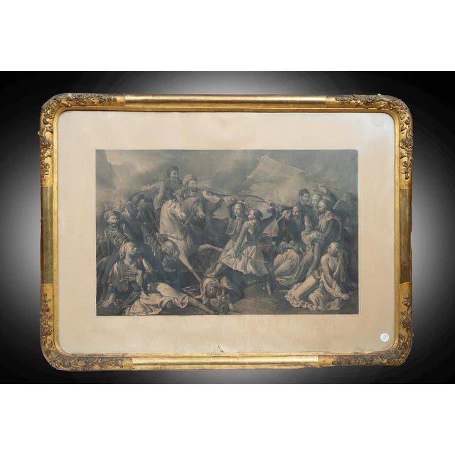 Unknown, Napoleon III Battle Scene, 19th Century, Print, Framed For Sale - Image 5 of 5