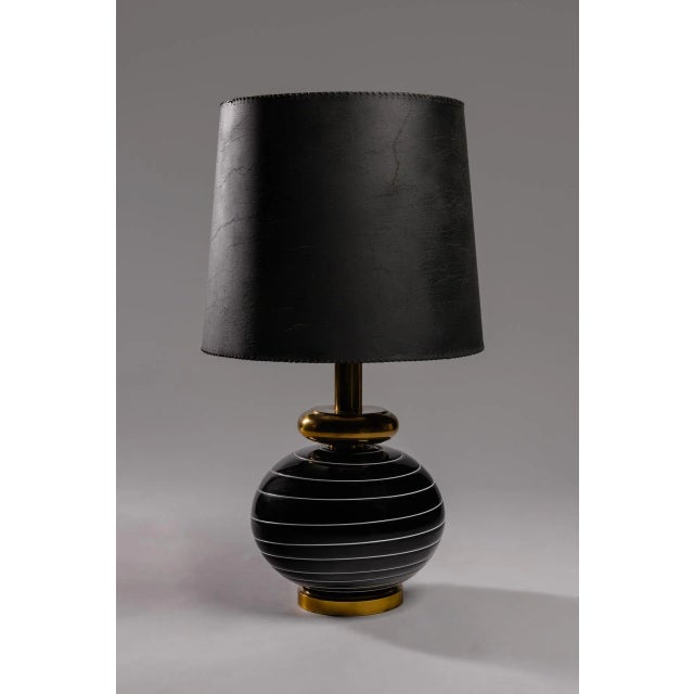Black Murano Glass Table Lamp, Italy, 1970s For Sale - Image 13 of 13