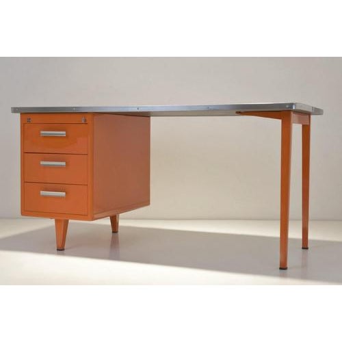Desk in Sheet Steel from Gispen, 1955 For Sale - Image 6 of 18