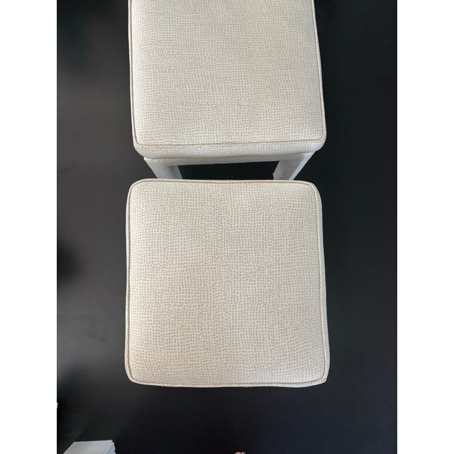 Pair of Re-Upholstered Vintage Ottomans For Sale - Image 4 of 6