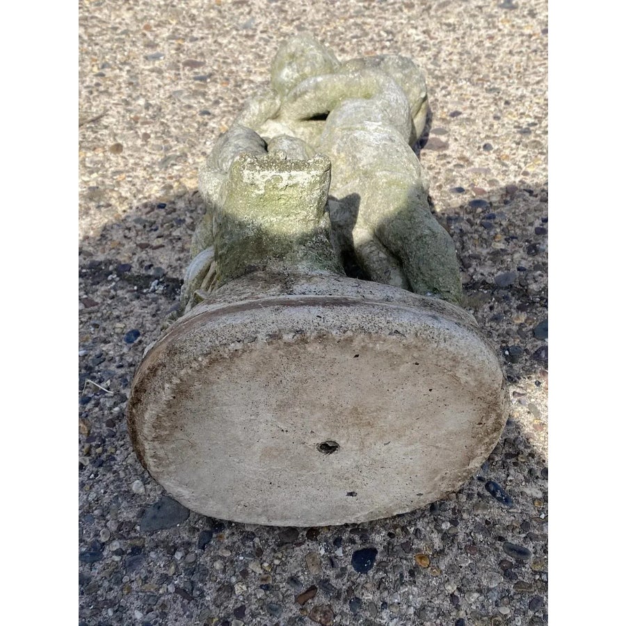 French Neoclassical Small Concrete Figural Cherub Garden Statue Water  Fountain | Chairish, image size:900x900