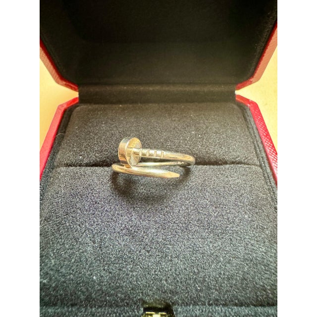 CARTIER 18K White Gold Juste Un Clou Ring 49 comes with original box 18 Karat white Gold Weight 3.5GM White Gold Serial #...
