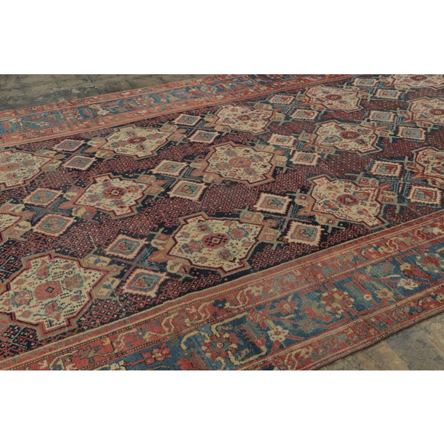 Rug & Kilim Antique Bakhtiari Tribal Rug With Geometric Medallion and Patterns - Rug & Kilim For Sale - Image 4 of 7