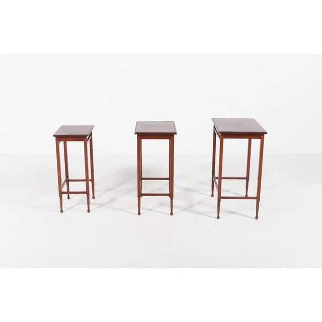 Swedish Nesting Side Tables from Nordiska Kompaniet, 1950s, Set of 3 For Sale - Image 6 of 14