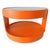 Vintage Space Age Orange Side Table on Wheels, 1960s For Sale - Image 9 of 9
