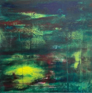 "Other Realms" Contemporary Original Abstract Painting by Nina Weintraub