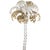 Bright white with contrasting gilt gold accents, this over-sized palm tree floor lamp beautifully captures the essence of...