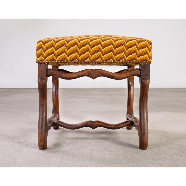 Louis XIII Style Os De Mouton Oak Stool Bench For Sale In Sacramento - Image 6 of 16