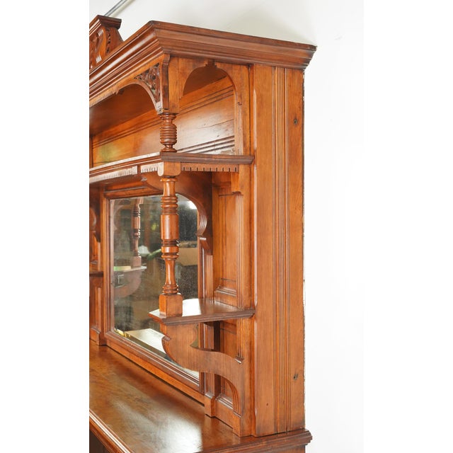 1890s Neoclassical Oversized Carved Cherry Wood Fireplace Mantel For Sale - Image 9 of 16