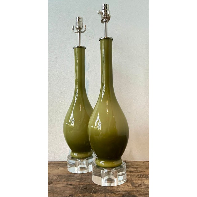 Vintage Italian Glass Lamps After Murano For Sale - Image 4 of 12