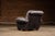 2000 - 2009 Vintage Leather Lounge Armchair in Black by Klaussner For Sale - Image 5 of 9