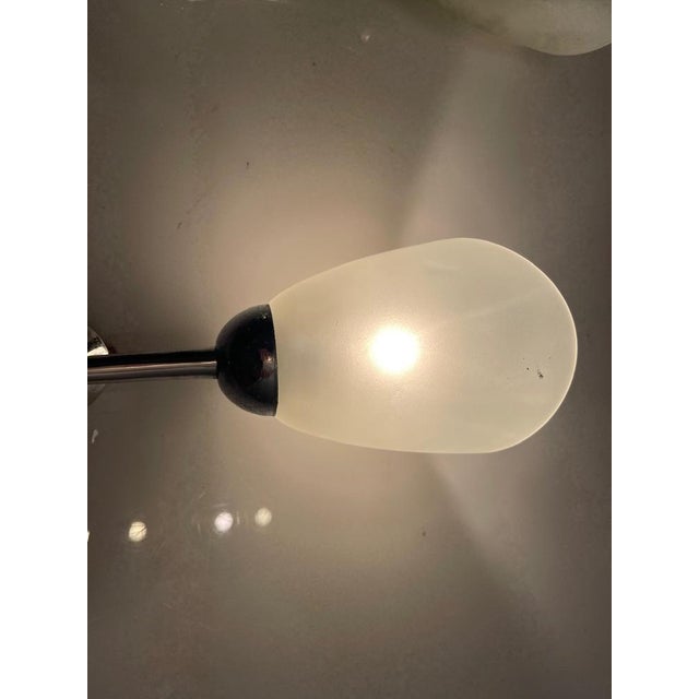 Chrome Satinated Glass Sconces, 1970s, Set of 2 For Sale - Image 4 of 10