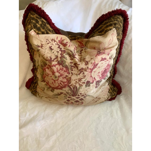 Ralph Lauren Vintage Ralph Lauren Guinevere Aragon Medieval Floral & Animal Print Decorative Pillow For Sale - Image 4 of 12