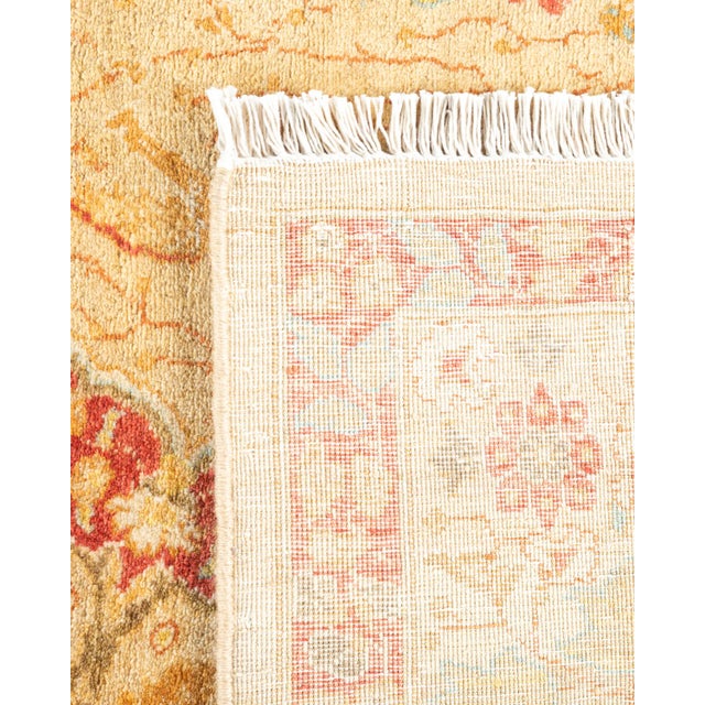 2000 - 2009 Mogul, One-of-a-Kind Hand-Knotted Area Rug - Yellow, 4' 2" x 6' 3" For Sale - Image 5 of 8