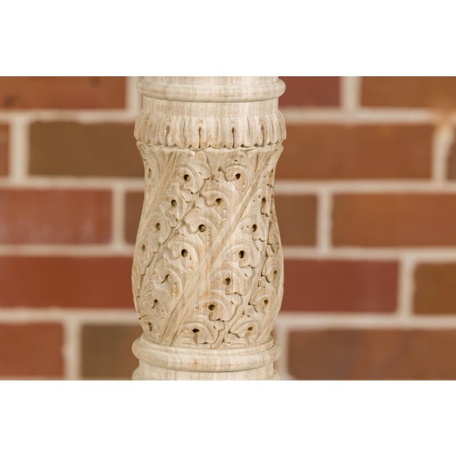 19th Century English Carved Wooden Fragments Made into US-Wired Table Lamps - a Pair For Sale - Image 4 of 12