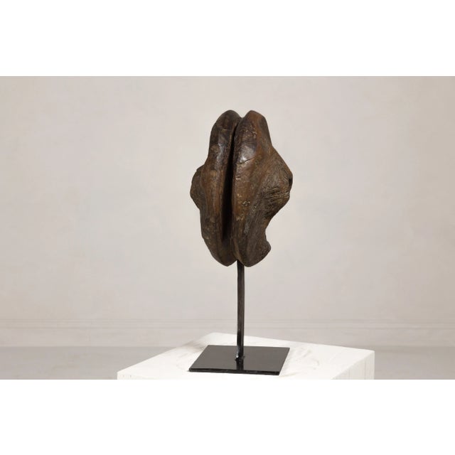 19th Century Ancient Indian Cart Wheel Mounted on Custom Black Lacquered Base For Sale - Image 11 of 12