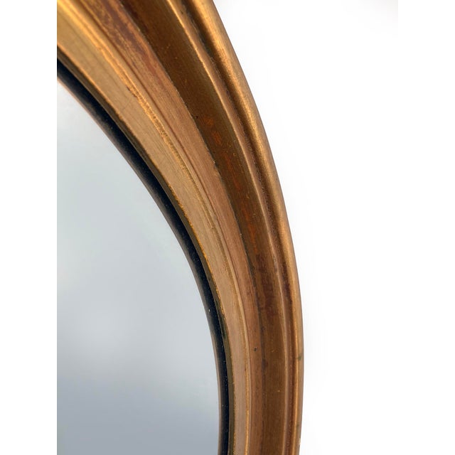Antique Oval Gold Beveled Wall Mirror. For Sale In Los Angeles - Image 6 of 8