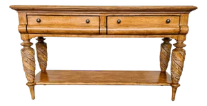 Tommy Bahama Home Tropical British Colonial Style Carved Console Table
