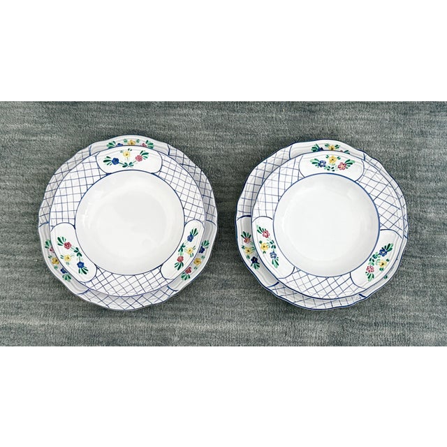 Herend Late 20th Century Herend Village – Lattice Hill Dinner & Soup - 4 pcs For Sale - Image 4 of 12