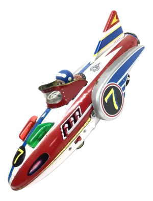 1940s Metal Spacecraft Toy Never Used