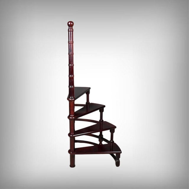 Library Staircase in Stained Beech, 1900s For Sale - Image 15 of 15