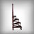 Library Staircase in Stained Beech, 1900s For Sale - Image 15 of 15