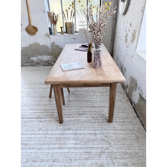 Vintage Farmhouse Table in Oak, 1970s For Sale - Image 12 of 18
