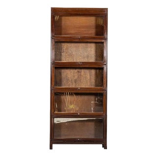Large Gunn Glazed Sectional Bookcase in Mahogany, 1900 For Sale