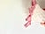 Glass Pair Vintage Venetian Murano Opaline & Pink Cranberry Glass Chandelier Lamp Replacement Components For Sale - Image 7 of 12