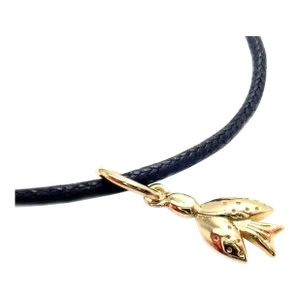Temple St Clair 18k Flying Dove Charm Cord Bracelet