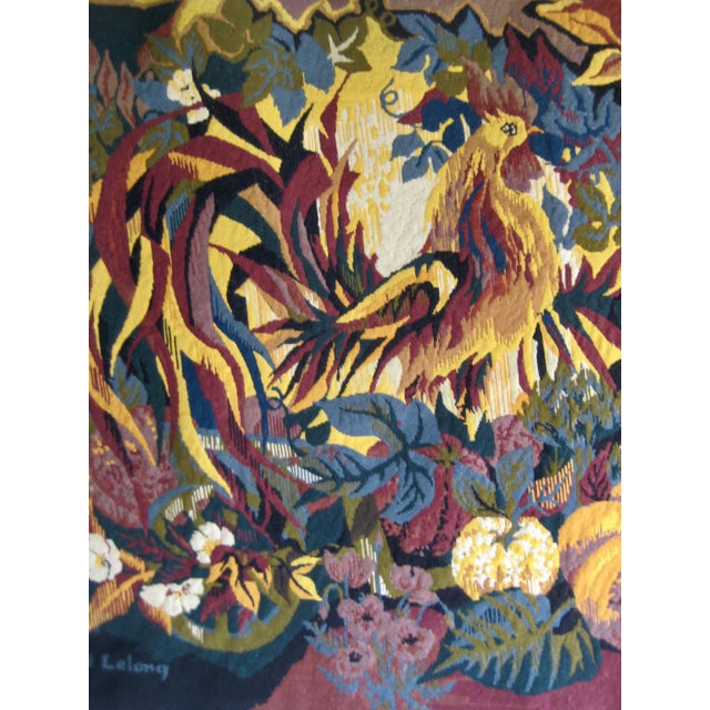 Mid-Century Modern 1960s French Mid Century Modern Herve Lelong Aubusson Tapestry For Sale - Image 3 of 9
