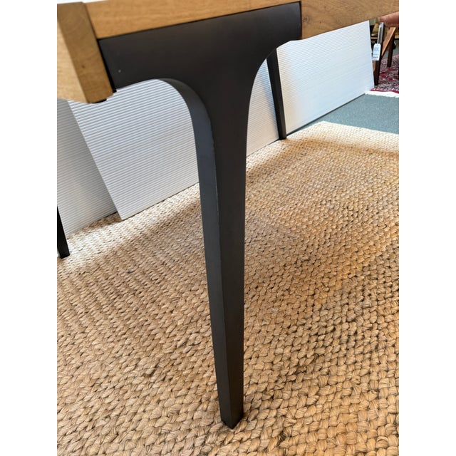 Crate & Barrel Lakin Extension Dining Table, White Oak For Sale - Image 10 of 12