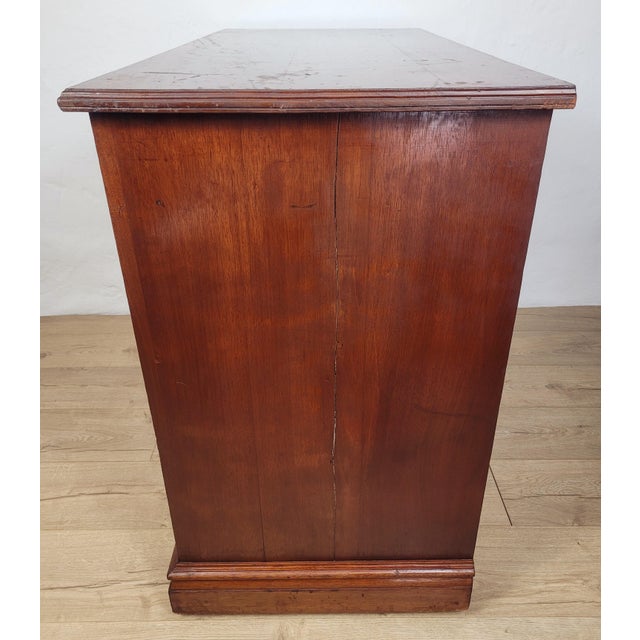 Edwardian Walnut 2 Over 3 Chest of Drawers with Drop Handles, 1910s For Sale - Image 14 of 18