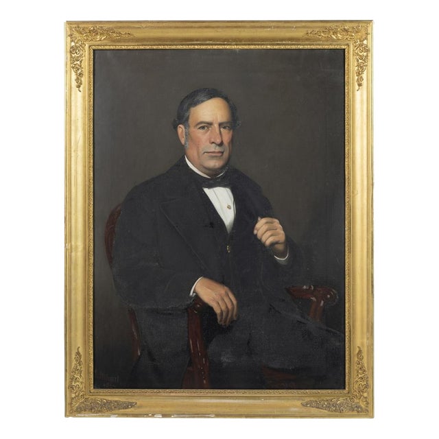 J. Stewart, Portrait of a Gentleman, Oil on Canvas For Sale