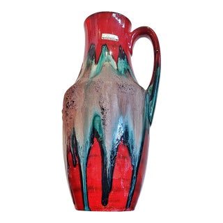Stunning Scheurich Keramik Volcanic Fat-Lava Jug Vase Nr. 407/35 For Sale