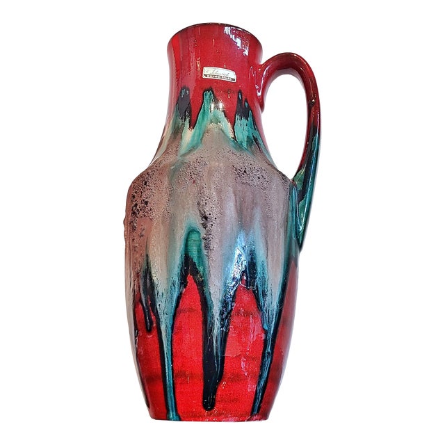 Stunning Scheurich Keramik Volcanic Fat-Lava Jug Vase Nr