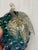 Mid 20th Century Kugel Style Iridescent Blue Art Glass Bunch of Grapes Sculpture For Sale - Image 5 of 8