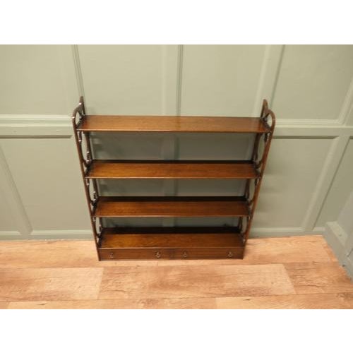Georgian Style Wall Hanging Shelf with Drawers This is a charming little shelf unit, the shelf has carved cut out sides,...