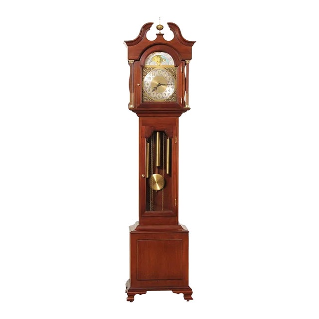 Colonial of Zeeland Mahogany Grandfather Case Clock Chairish