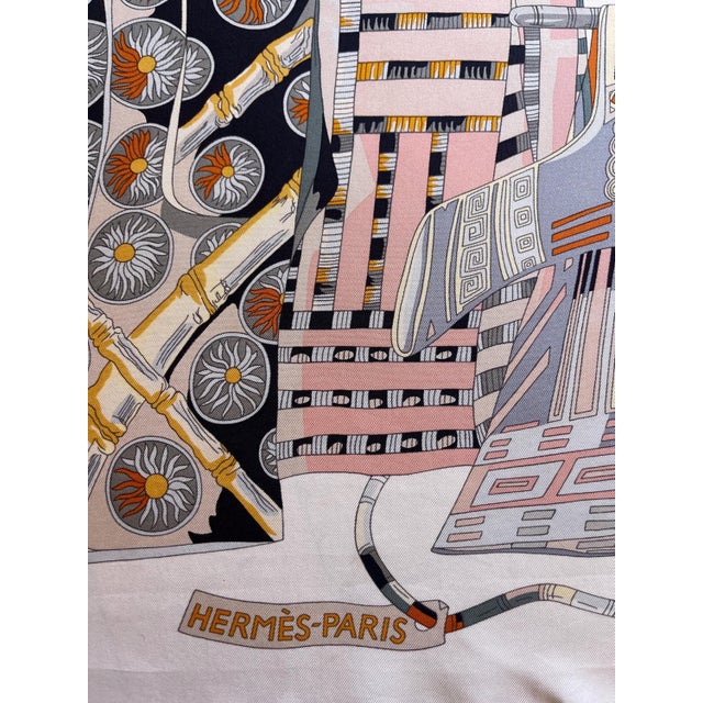 Hermès Hermès « Voyages En Étoffes » Scarf 2009 For Sale - Image 4 of 9