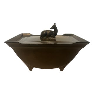 Danish Art Deco Lidded Decorative Collectible Box Disko Metal by Just Andersen D30 c.1926-1930 For Sale