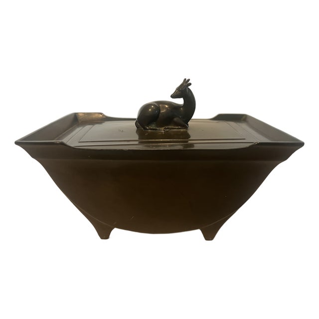 Danish Art Deco Lidded Decorative Collectible Box Disko Metal by Just Andersen D30 c.1926-1930 For Sale