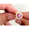 Natural 2.01 cts pink sapphire & 0.28 cts diamond ring in 18k gold For Sale - Image 16 of 18