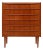 Vintage Danish Mid-Century Six-Drawer Teak Tallboy Dresser 1960s With Key For Sale