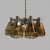 German Art Deco Chandelier in Yellow Glass and Metal, 1930s For Sale - Image 11 of 18