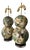 Contemporary Large Two Ball Scagliola Table Lamps - a Pair For Sale