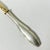 Brass Antique Hollywood Regency English Baroque Brass and Silverplate Serving Fork. For Sale - Image 8 of 9