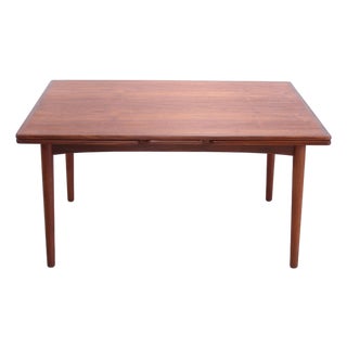 Vintage Extendable Teak Rectangular Dining Table, 1960s For Sale